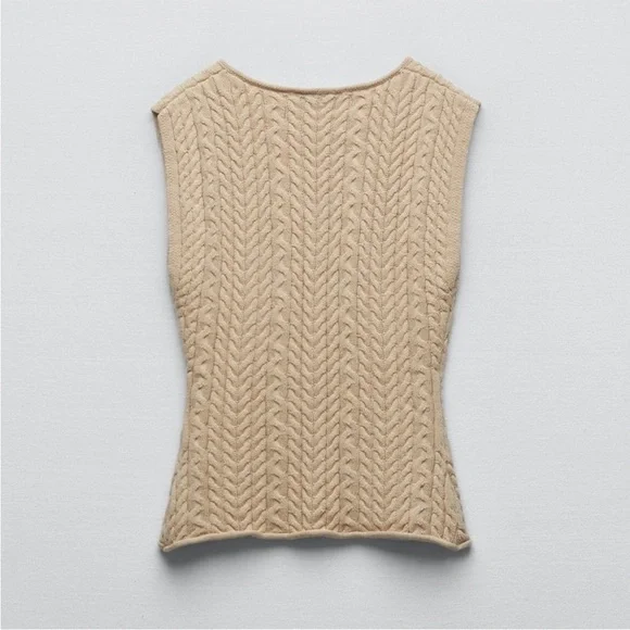 Zara Cable Knit Top - Picture 2 of 7